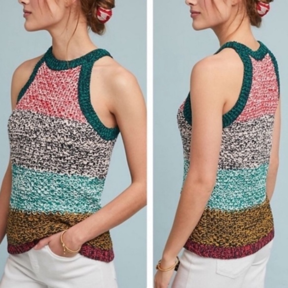 Anthropologie Maeve Harmony Knit Tank Small